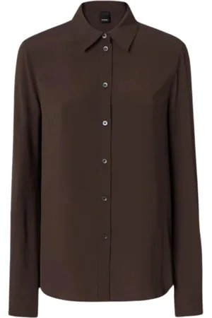 Pinko Femme, Blouses et Chemises, Brun, Taille: 40 FR Chemise Marron Ensemble