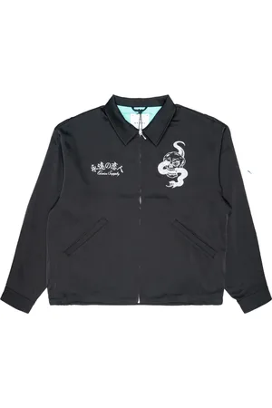 Edwin Homme, Vestes, Noir, Taille: S Veste en satin brodé