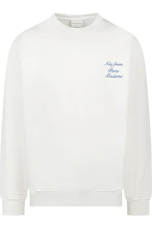 Drôle de Monsieur Homme, Sweatshirts et sweats à capuche, Blanc, Taille: L Sweat en coton imprimé avec slogan