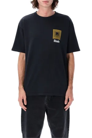 Rhude Homme, Tops, Noir, Taille: M Tee-shirt à Logo Chevron Noir
