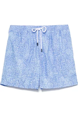 BARBA Homme, Maillots de bain, Bleu, Taille: M Short de bain en polyester avec poches latérales