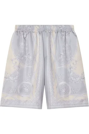 VERSACE Homme, Shorts, Multicolore, Taille: S Shorts Bermuda en twill de soie multicolore