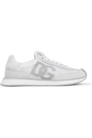 Dolce & Gabbana Femme, Chaussures, Blanc, Taille: 41 EU Baskets Blanches avec Détails en Maille