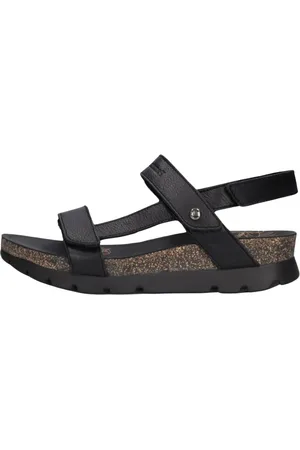 Panama Jack Femme, Chaussures, Noir, Taille: 38 EU Sandalette Noire Selma avec Semelle Compensée