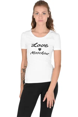 Moschino Femme, Tops, Blanc, Taille: 40 FR T-shirt en coton et spandex