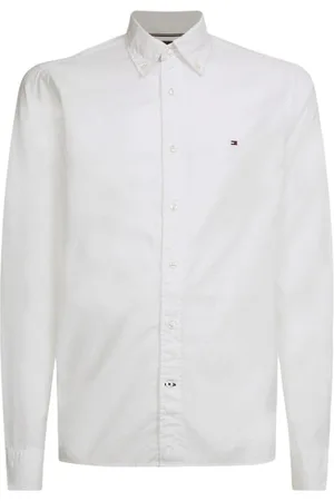 Tommy Hilfiger Homme, Chemises, Blanc, Taille: 2XL Chemise décontractée à manches longues