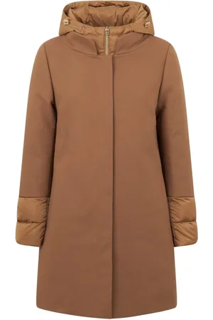 HERNO Femme, Manteaux, , Taille: 38 FR Manteau en Laine Marron avec Puffer Amovible
