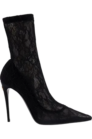 Dolce & Gabbana Femme, Chaussures, Noir, Taille: 36 EU Bottes noires avec talon en métal