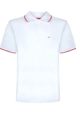 Diesel Homme, Tops, Blanc, Taille: S Polo en coton contrastant