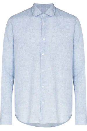 Orlebar Brown Homme, Chemises, Bleu, Taille: M Chemise en lin fabriquée au Portugal