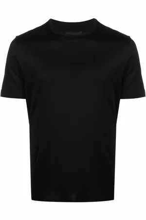 Emporio Armani Homme, Tops, Noir, Taille: 3XL T-Shirt Lyocell Coton, Taille Moyenne