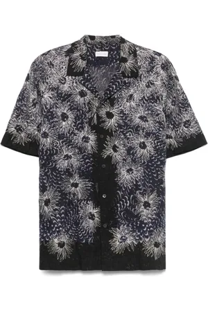 DRIES VAN NOTEN Homme, Chemises, Bleu, Taille: L Chemise bleue avec détails 3D et boutons