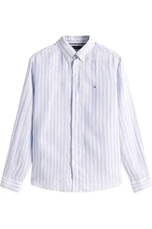 Tommy Hilfiger Homme, Chemises, Bleu, Taille: M Chemise à rayures essentielle en lin