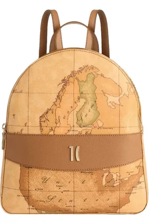 ALVIERO MARTINI 1A CLASSE Femme, Sacs, Brun, Taille: ONE Size Sac à dos en cuir Geo classique marron