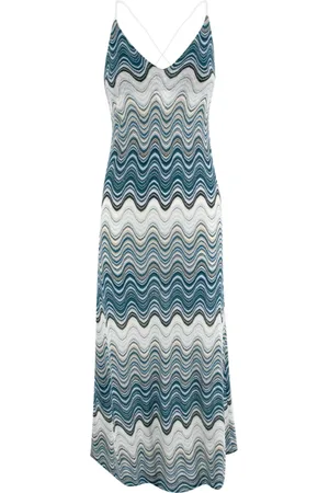 MC2 SAINT BARTH Femme, Robes, Bleu, Taille: 42 FR Robe à bretelles croisées et coupe régulière