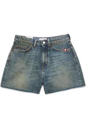AMISH Femme, Shorts, Bleu, Taille: W27 High-Waist Medium Wash Denim Jeans