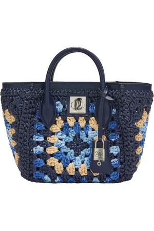 ERMANNO SCERVINO Femme, Sacs, Noir, Taille: ONE Size Mini Sac Bleu Crochet avec Détails en Cuir