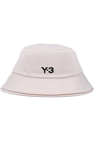 Y-3 Unisex, Accessoires, Blanc, Taille: M Chapeau seau double pour un look stylé