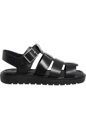Calvin Klein Femme, Chaussures, Noir, Taille: 36 EU Sandales à bride réglable, couleur unie