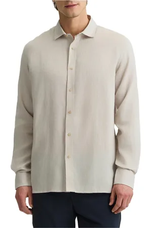 Liu Jo Homme, Chemises, Gris, Taille: L Chemise Grise en Lin Classique Manches Longues