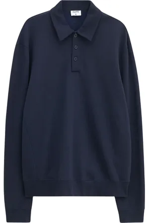 Filippa K Homme, Tops, Bleu, Taille: XL SweaT-shirt Polo Marine Ss25 Élégance Minimaliste