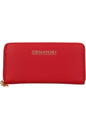 ERMANNO SCERVINO Femme, Accessoires, Rouge, Taille: ONE Size Portefeuille Rouge en Éco-cuir avec Fermeture Éclair