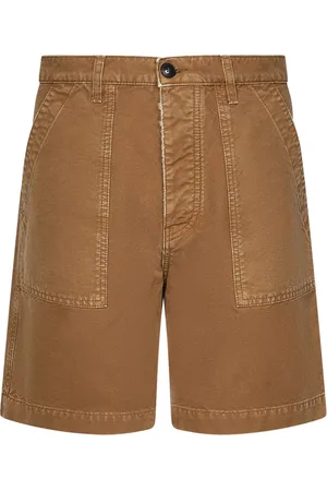 FORTELA Homme, Shorts, Brun, Taille: W31 Shorts Bermuda Marron avec Détails Effilochés