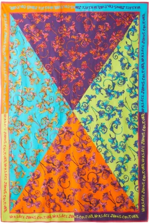 VERSACE Femme, Accessoires, Multicolore, Taille: ONE Size Foulard Coloré - Pièce Statement Vibrante