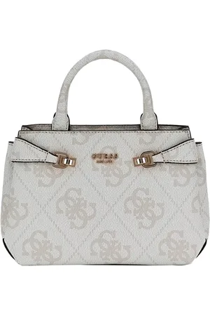 Guess Femme, Sacs, Blanc, Taille: ONE Size Sac à main blanc avec logo 4G