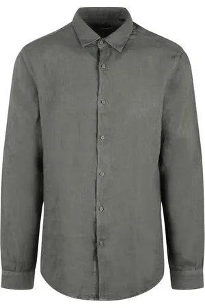 COSTUMEIN Homme, Chemises, Vert, Taille: L Chemise en lin Ss25 Coupe régulière Classique