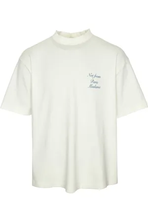 Drôle de Monsieur Homme, Tops, Blanc, Taille: S T-shirt à Manches Courtes Col Rond