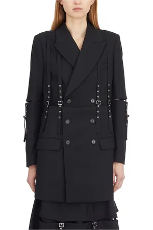 Comme des Garçons Femme, Vestes, Noir, Taille: 40 FR Veste en laine avec découpes aux épaules