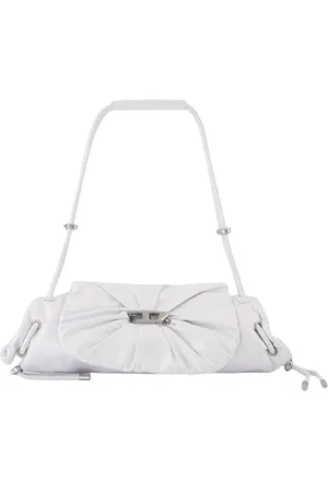 Diesel Femme, Sacs, Blanc, Taille: ONE Size Petit Sac Bandoulière en Cuir Blanc