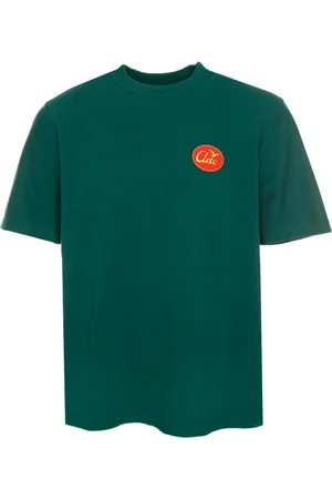 Arte Antwerp Homme, Tops, Vert, Taille: M T-shirt imprimé oiseau col rond
