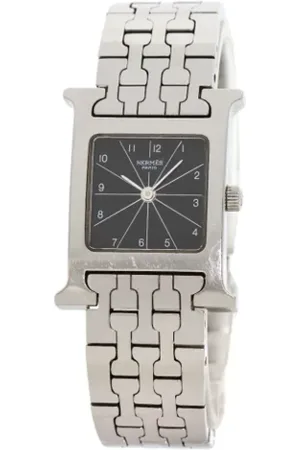 Hermès Femme, Pre-owned, Noir, Taille: ONE Size Pre-owned Acier inoxydable montres