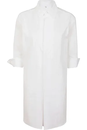 YOHJI YAMAMOTO Femme, Blouses et Chemises, Blanc, Taille: 40 FR Chemise en Satin de Coton Blanc
