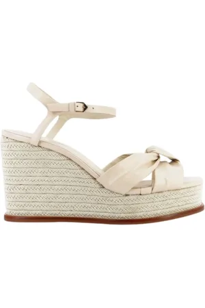 CARRANO Femme, Chaussures, , Taille: 38 EU Sandales compensées en cuir Latte