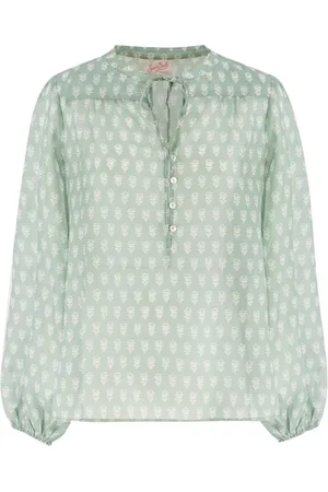 MC2 SAINT BARTH Femme, Blouses et Chemises, Vert, Taille: 40 FR Chemise Oversize d