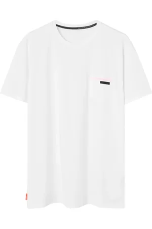 RRD Homme, Tops, Blanc, Taille: S Chemise Blanche avec Poche Découpée au Laser