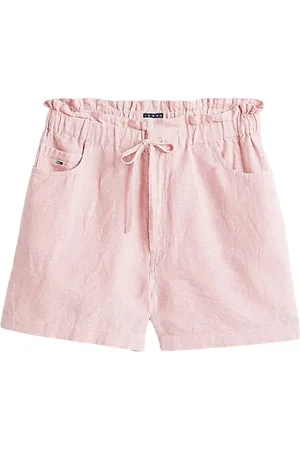 Tommy Hilfiger Femme, Shorts, Rose, Taille: 36 FR Shorts Rose en Lin Journées Plage