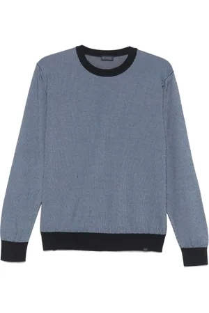Paul & Shark Homme, Pulls, Bleu, Taille: L Pull Col Rond Bleu Côtelé