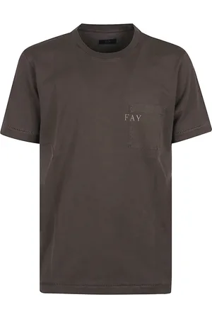 FAY Homme, Tops, Brun, Taille: M T-shirt Décontracté en Coton dans Divers Coloris