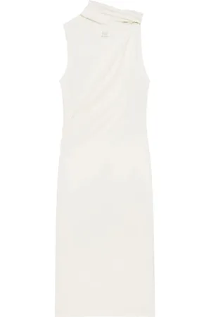 Courrèges Femme, Robes, , Taille: 36 FR Robe Écru avec Détail Torsadé sans Manches