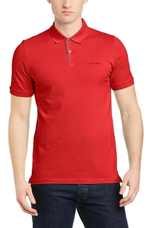Ben Sherman Homme, Tops, Rouge, Taille: S Polo Rouge Letterbox