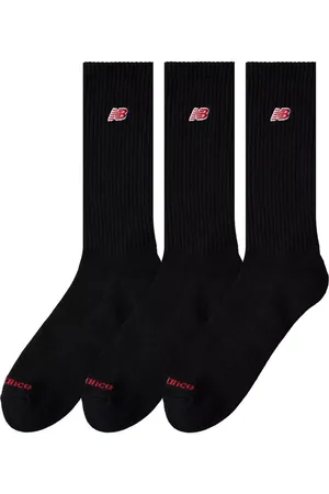 New Balance Homme, Sous-vêtements, Noir, Taille: L Patch Logo Crew 3 Pack Noir