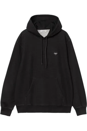Carhartt Homme, Sweatshirts et sweats à capuche, Noir, Taille: L Sweat en coton à capuche ajustable avec logo