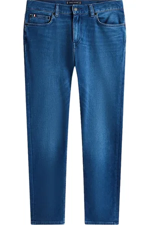 Tommy Hilfiger Homme, Jeans, Bleu, Taille: W35 Jean Slim Fit avec Détails Effacés