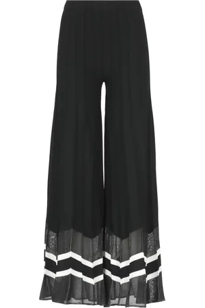D.EXTERIOR Femme, Pantalons, Noir, Taille: 36 FR Pantalon Noir en Viscose à Taille Élastique