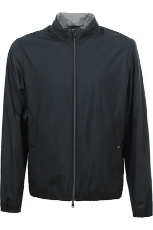 HERNO Homme, Vestes, Bleu, Taille: 3XL Manteau Bleu Réversible avec Fermeture Éclair