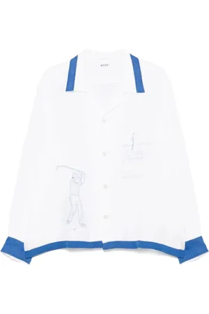 BODE Homme, Chemises, Blanc, Taille: M Chemise à Manches Longues Champion